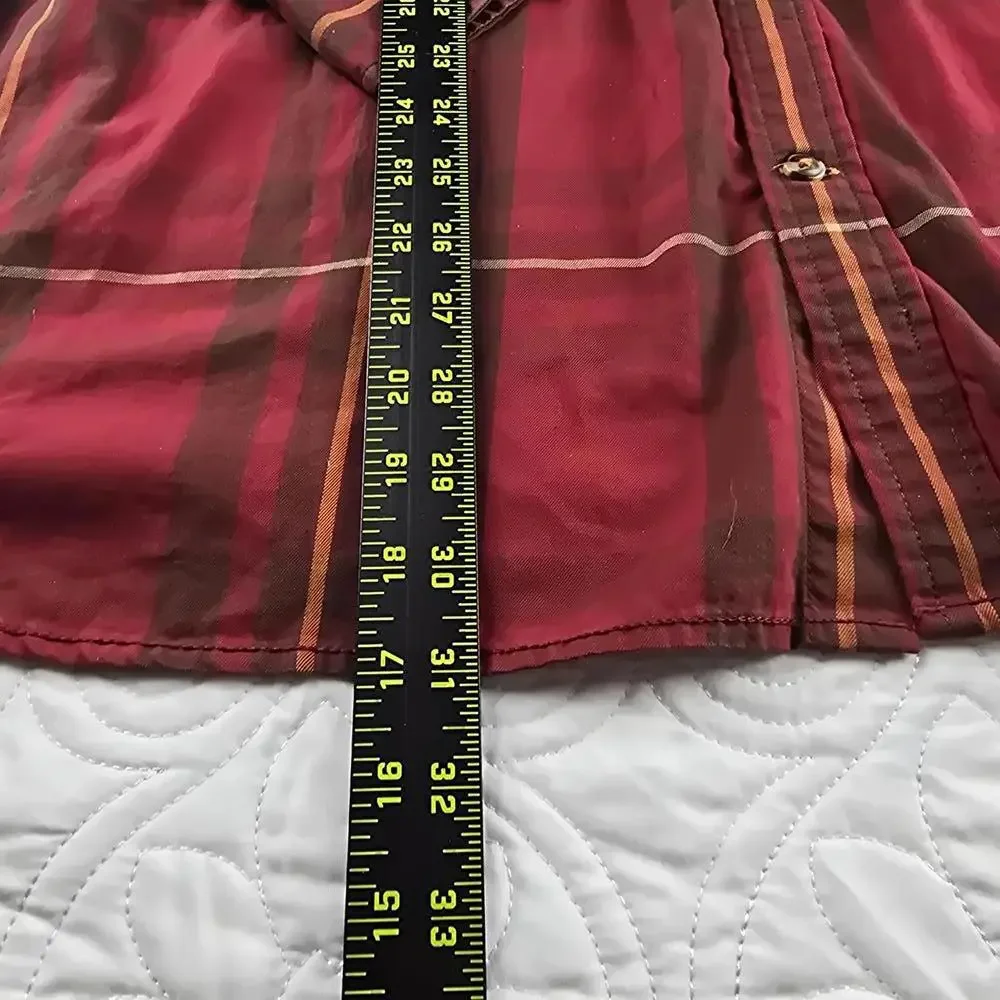 The North Face Men's Red Plaid Button-Up Shirt XL